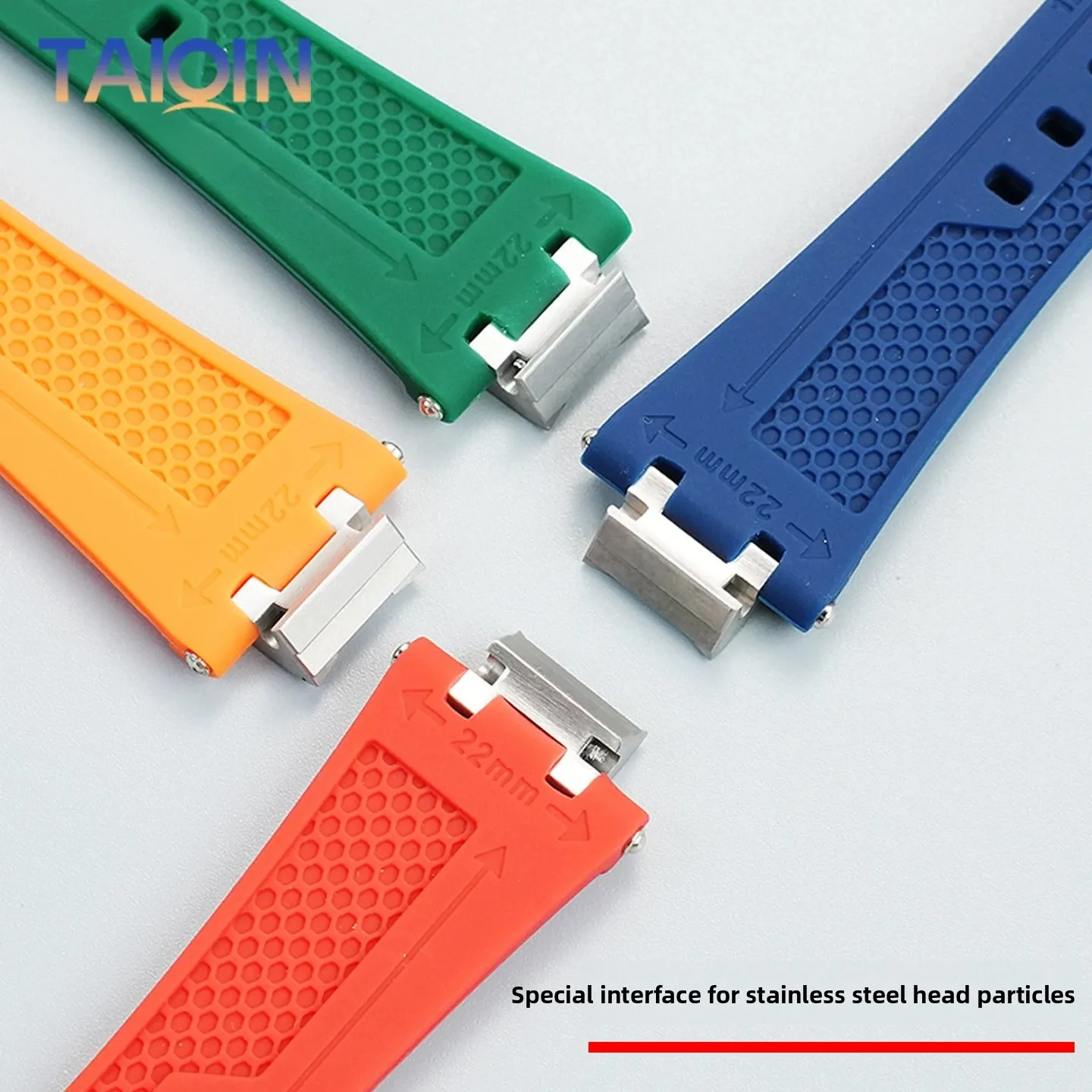 Quick Release siliconen Band Voor MAURICE LACROIX AIKON AI 1008 1018 1108 6008 6058 6038 6007 Metalen connector Rubber Horloge band