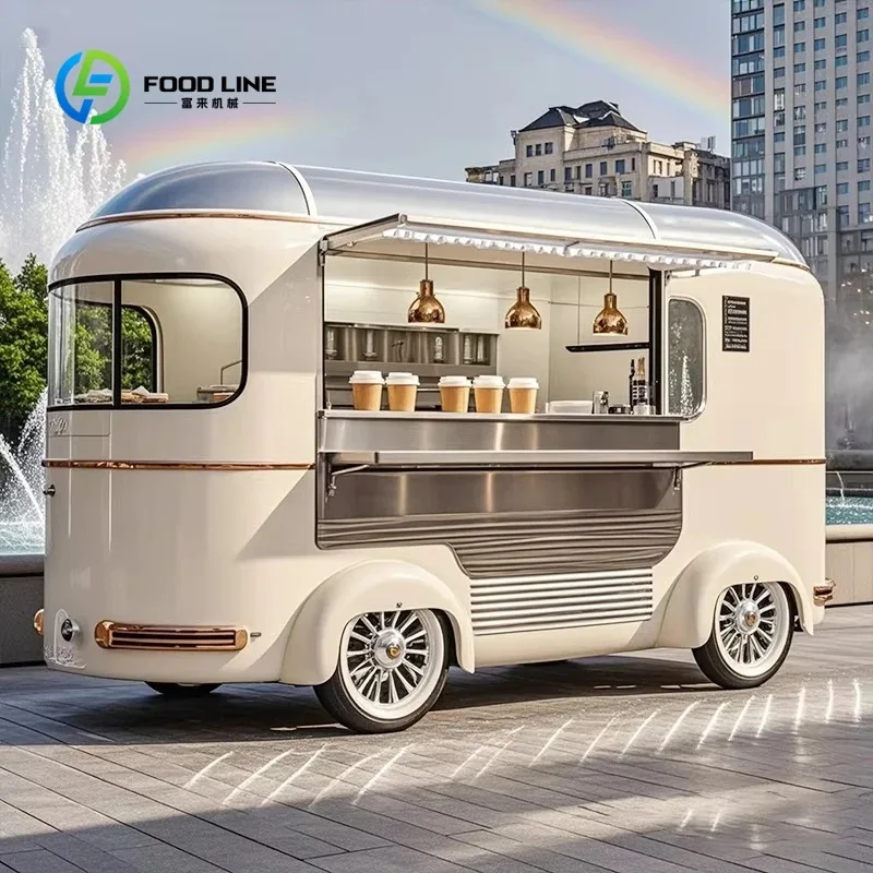 

Customized Fully Equipped Mobile Fast Food Truck Trailer Factory Price Street Vending Cart for Coffee Hot Dog Snack Business