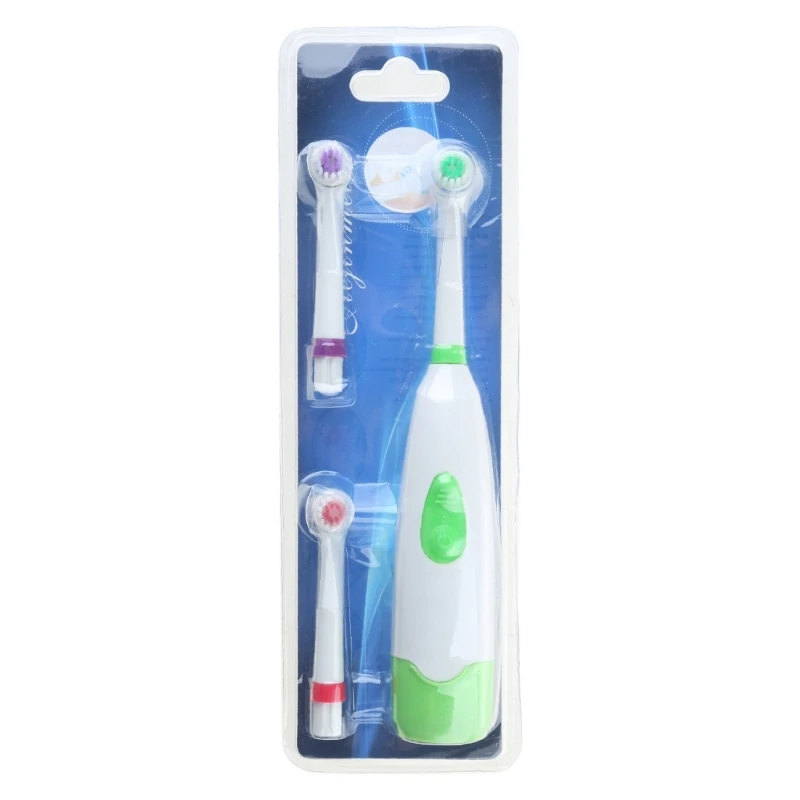 Waterproof Rotating Electric Toothbrush With 3 Brush for Head