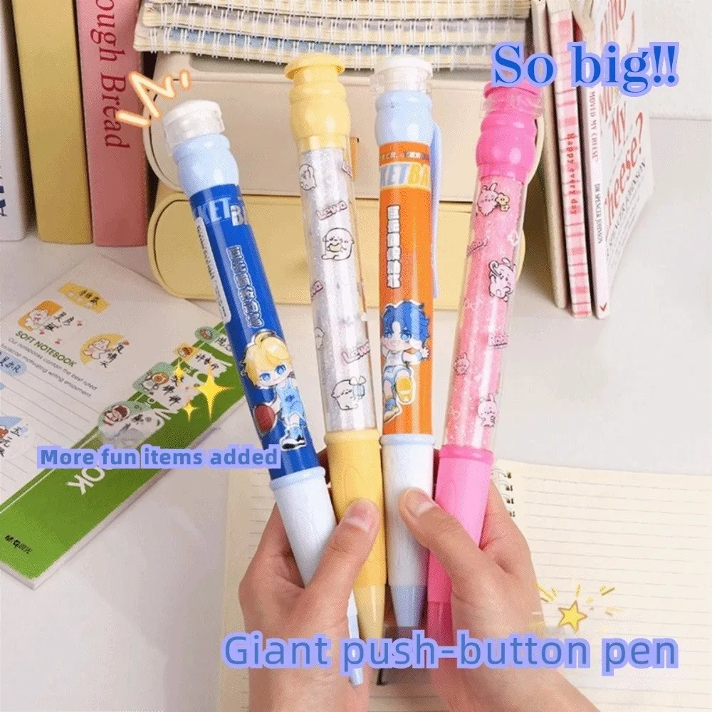 ปากกาลูกลื่นขนาดใหญ่ 28 ซม. ลายการ์ตูน พลาสติก ขนาดโอเวอร์ไซส์ สวยงาม อุปกรณ์การเขียนแบบกด สำหรับโรงเรียน