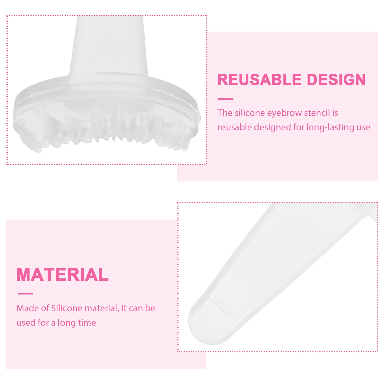 

2pcs Silicone Makeup Tool Reusable Eyelash Stamp for Eyes Professional Eye Reusable Silicone Eyelash Stencils Makeup