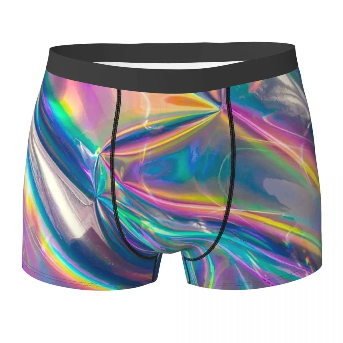 Boxer Underpants Shorts Holographic Panties Male Ventilate Underwear for Homme Man Boyfriend Gifts