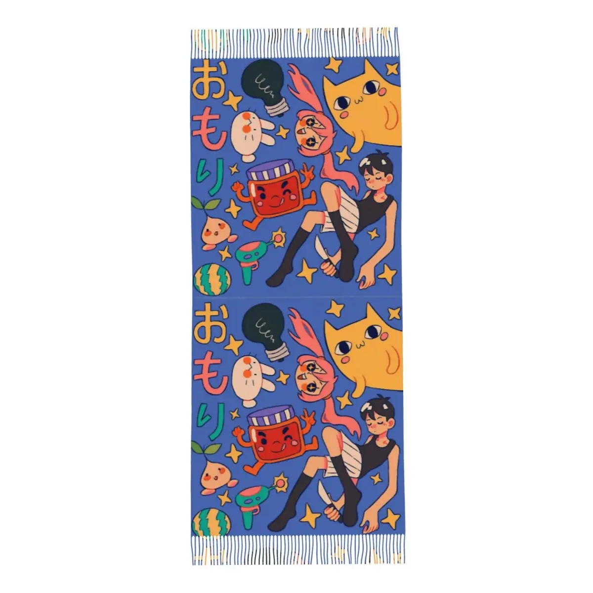 Women's Tassel Scarf Omori Game Long Winter Warm Shawl and Wrap Gifts Cashmere Scarf