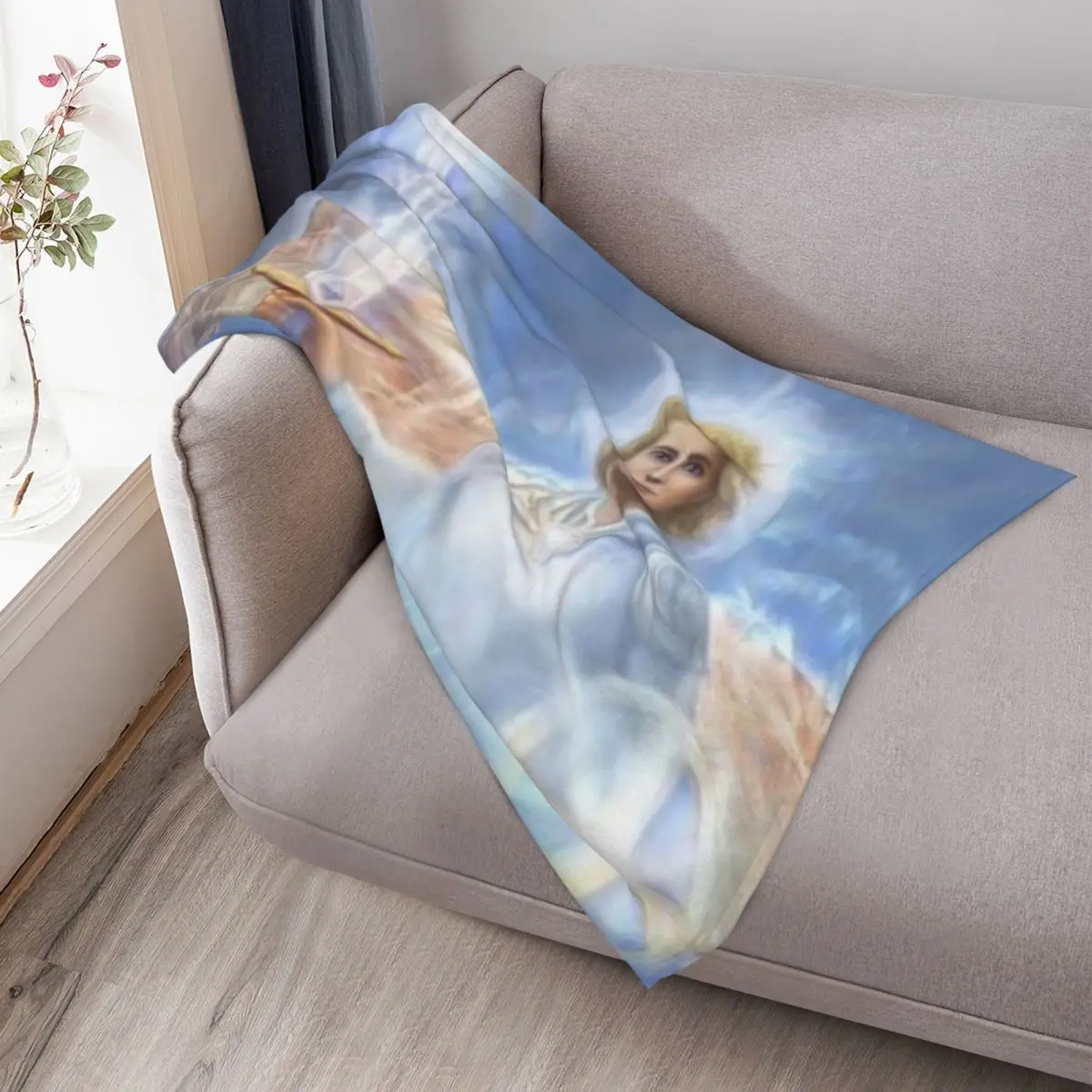 بطانية رمي Saint Michael The Archangel مرجحة للأريكة المزخرفة منقوشة لبطانيات الأطفال #3