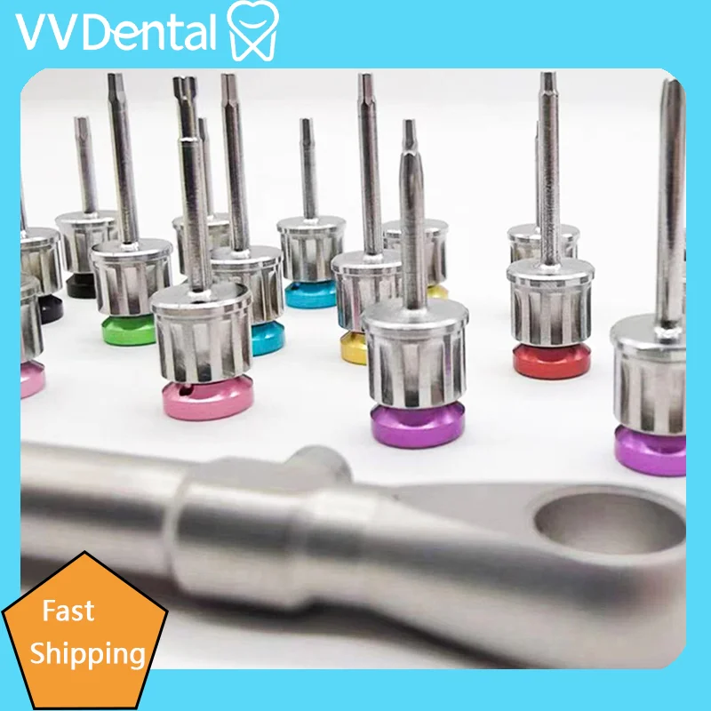 

Набор универсальных инструментов для имплантации зубов: динамометрический ключ-отвертка для имплантатов, 10-40 Нсм, цветной, в кейсе