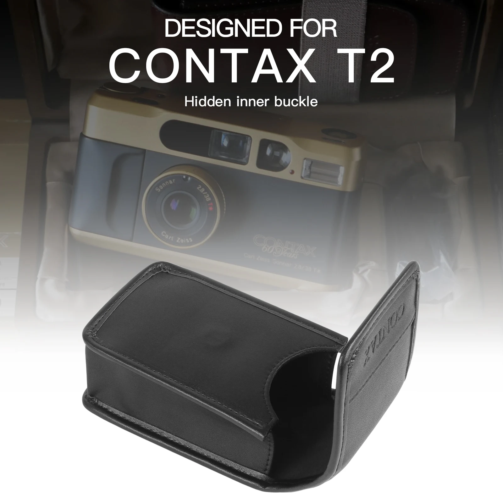 レザーカメラケースカバー保護バッグ Contax T2 T3 TVS1 TVS2 TVS3