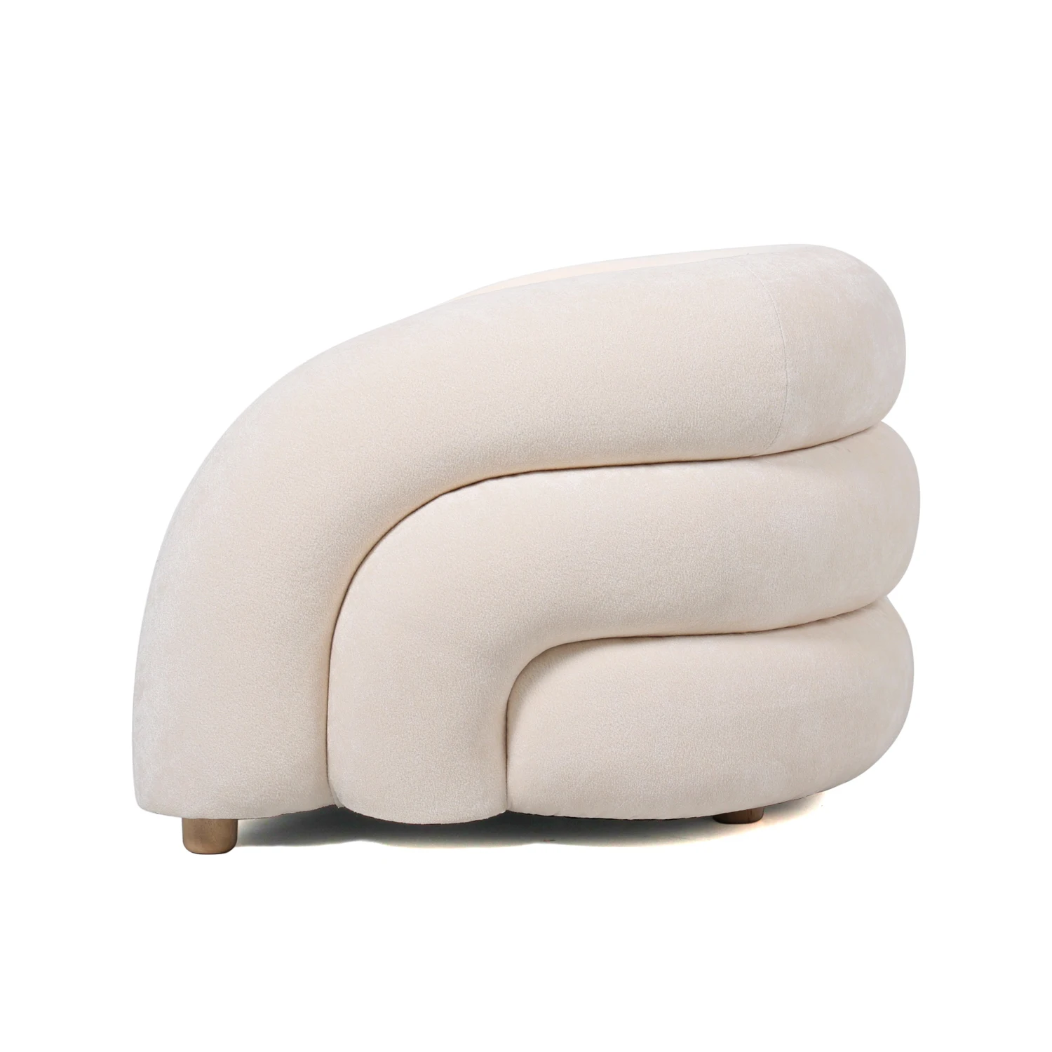 Modern Nordic Luxury Extendable 3-Seat Sofa Chaise Lounge with Fabric for Villa Living Room Apartment