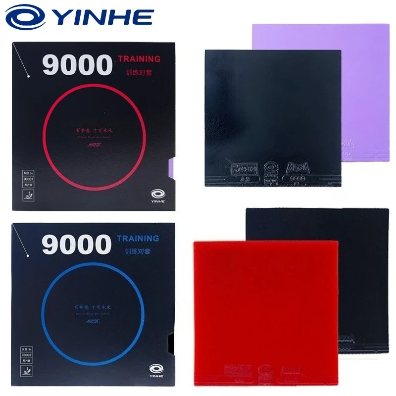 YINHE 9000 Table Tennis Rubber Sticky Pips in with Soft Sponge Training Ping Pong Rubber 2 Sheets Pack Recommended for Beginners
