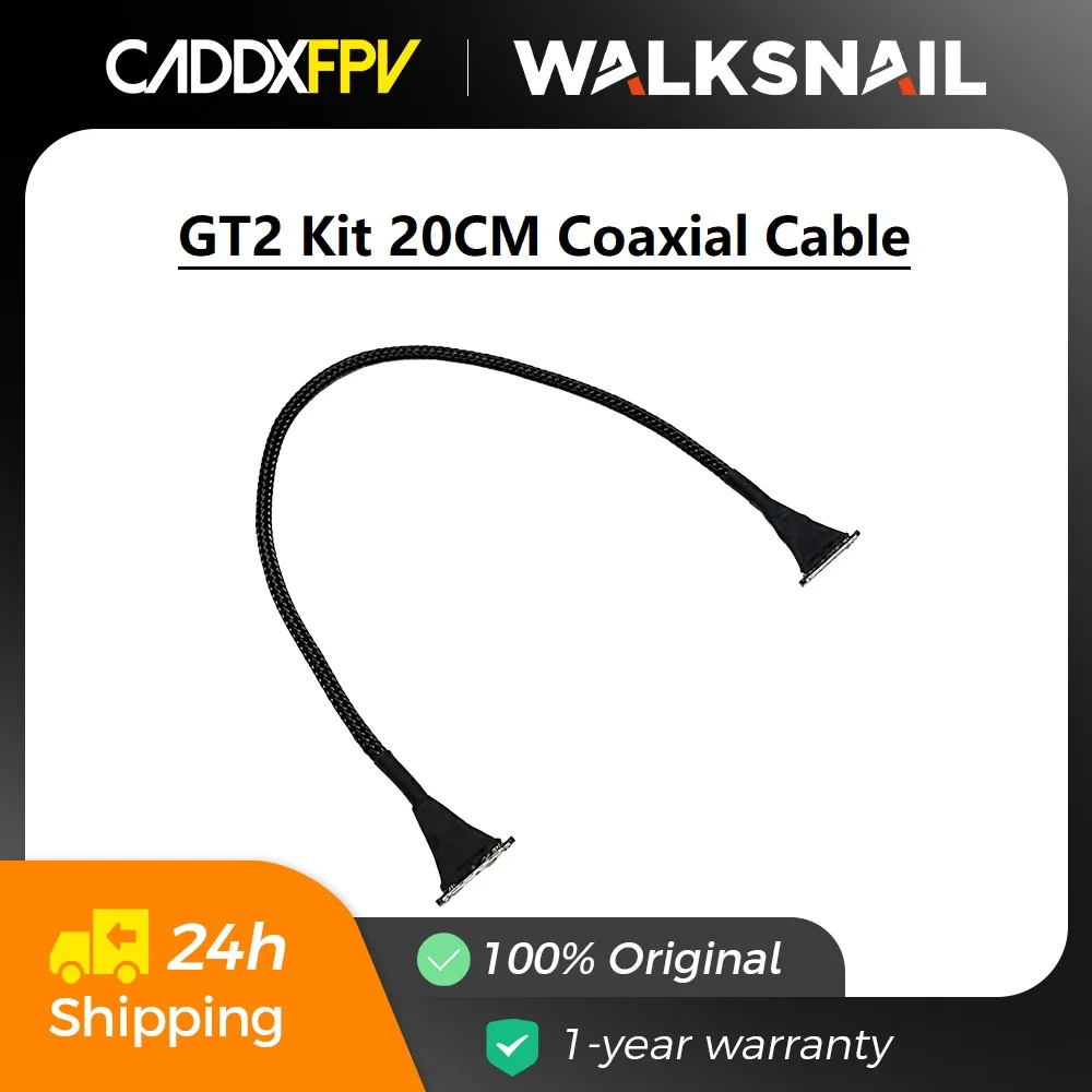 Câble coaxial Walksnail de 20 cm pour accessoires du kit Walksnail Avatar GT2 entre Walksnail Avatar HD VTX et caméra.