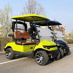 Hot Sale Off Road Street Legal 48V 72V Lithium Battery Karts Car Buggy 2 4 6 Seater Green Electric Golf Carts