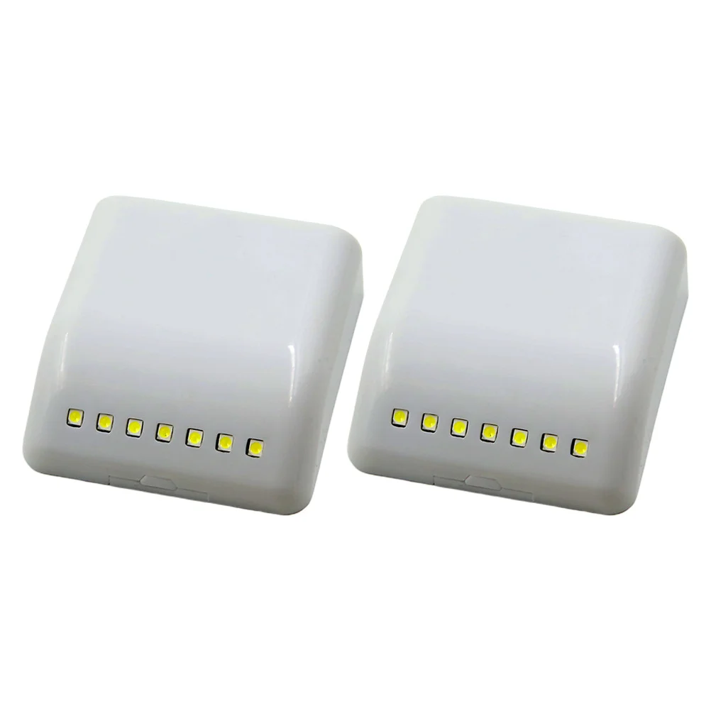 2 قطعة التعريفي الذكي LED إضاءة الخزانة 7LED الاستشعار عصا لخزانة ملابس بأدراج توفير الطاقة ليلة استخدام إضاءة الخزانة