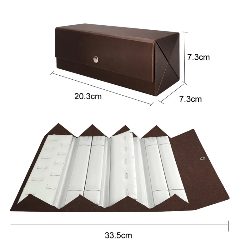 1-teiliger schwarzer Pu-Schmuck-Display-Aufbewahrungskoffer mit Anhänger, Kette, Armband, Organizer, Schatulle, Ring, Ohrring, Schutz, Reise-Rolltasche
