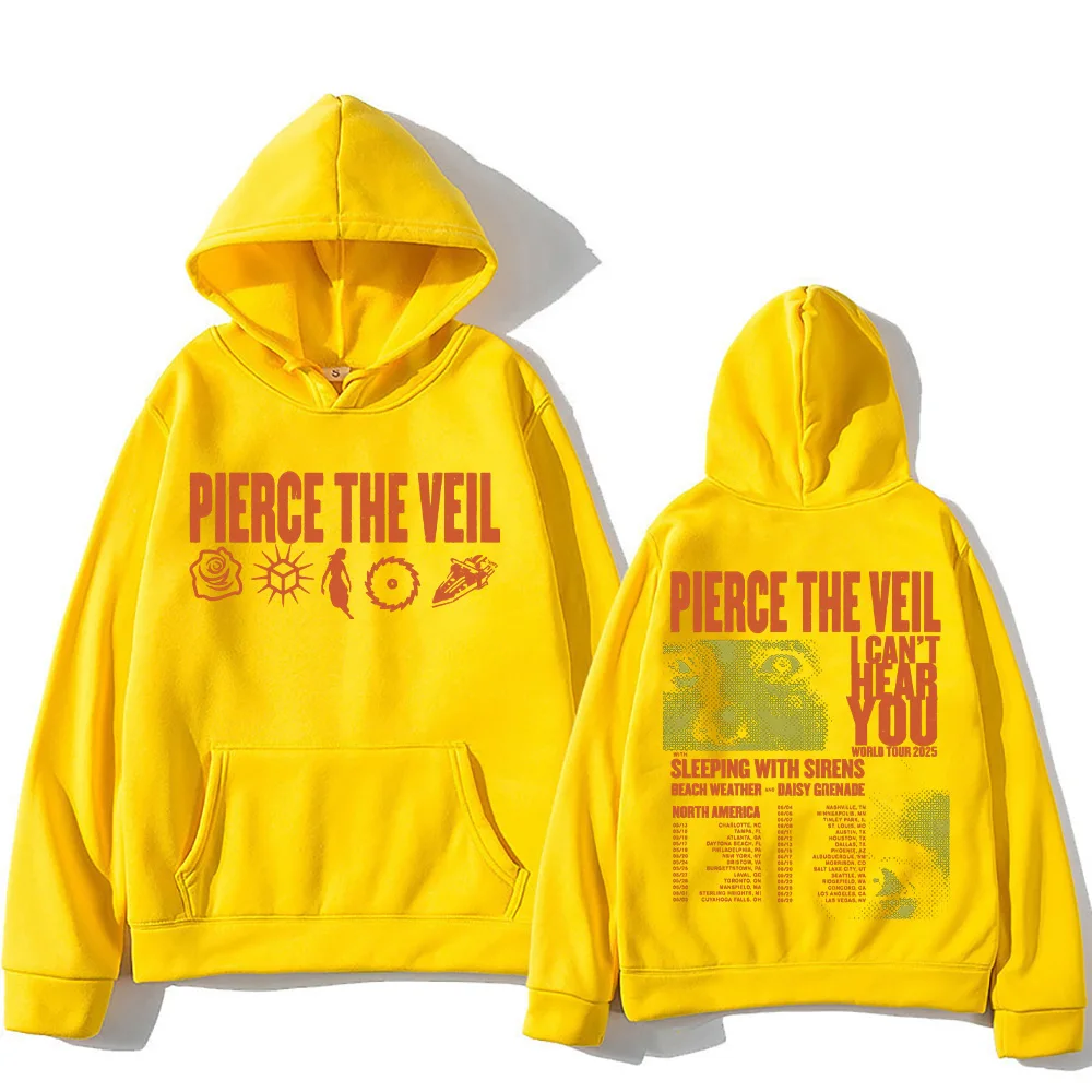 Pierce The Veil Hoodies I Can't Hear You World Tour 2025