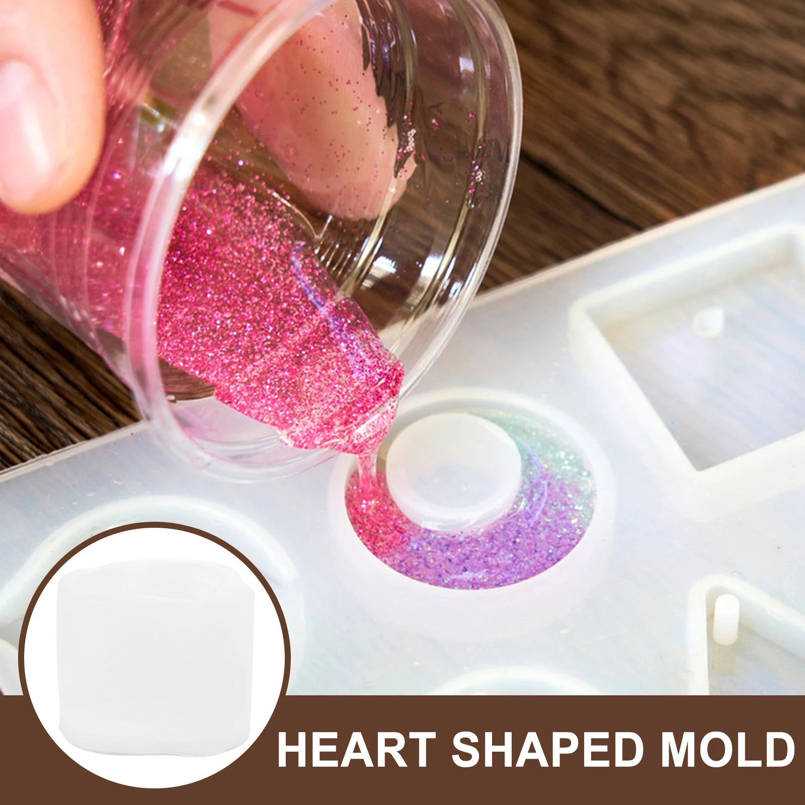 

Heart Shaped Silicone C Molds for Making DIY C les Soap Ice Valentine Day Wax Mold Reusable Multifunctional Craft Gift