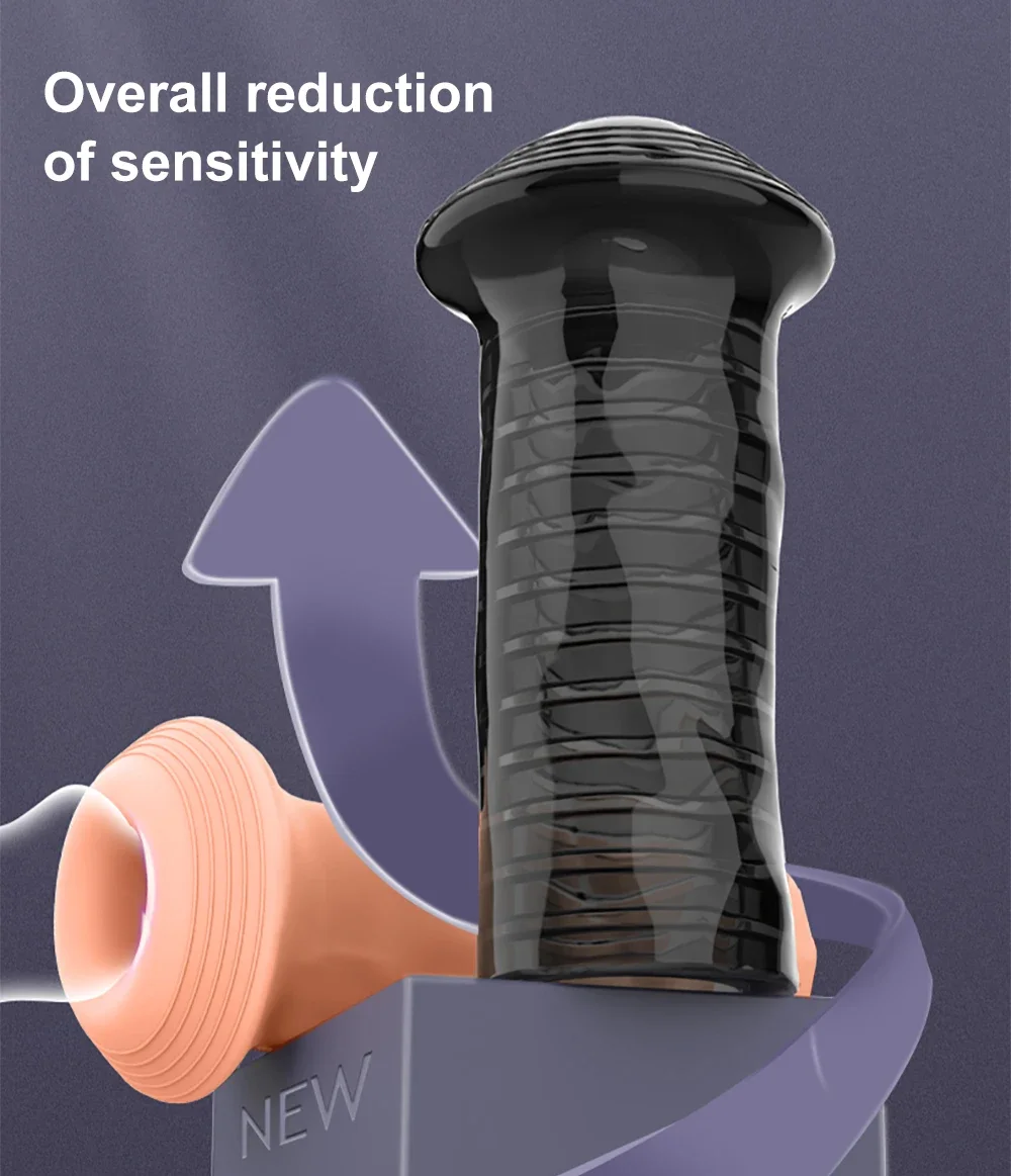 قابلة لإعادة الاستخدام القضيب كم حشفة القضيب المكبر موسع تأخير القذف الشرج بعقب المكونات الكبار الجنس لعب للرجال الأزواج Sexshop #5