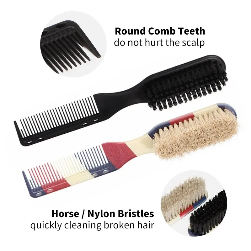 New Style Barber Neck Duster Brush Double-Sided Striped Salon Styling Tools For Hair Removal Facial Beard Clean Shaving Brushes