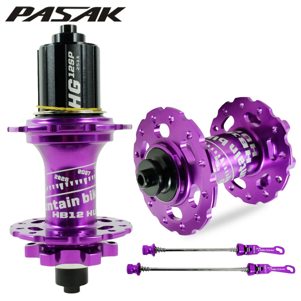 

Велосипедные втулки Pasak 24H 28H 32H с герметичными подшипниками, 6 палочек, 3 зубца, звуковые индикаторы 360 щелчков, совместимость с HG MS XD 12 скоростей