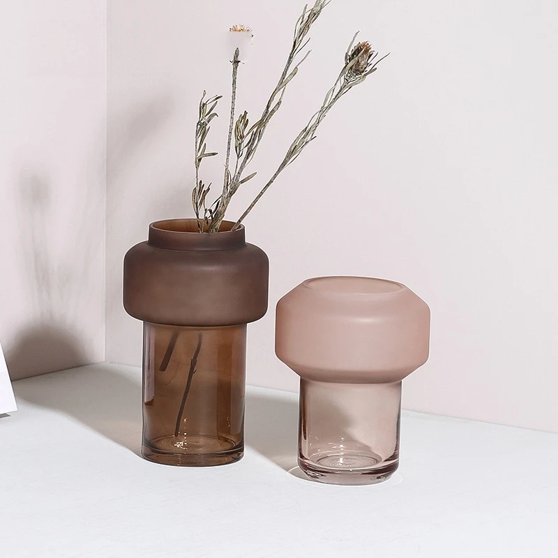 

Geometric Glass Vase Transparent Hydroponic Flower Pot Home Living Room Decor Designer Ornament