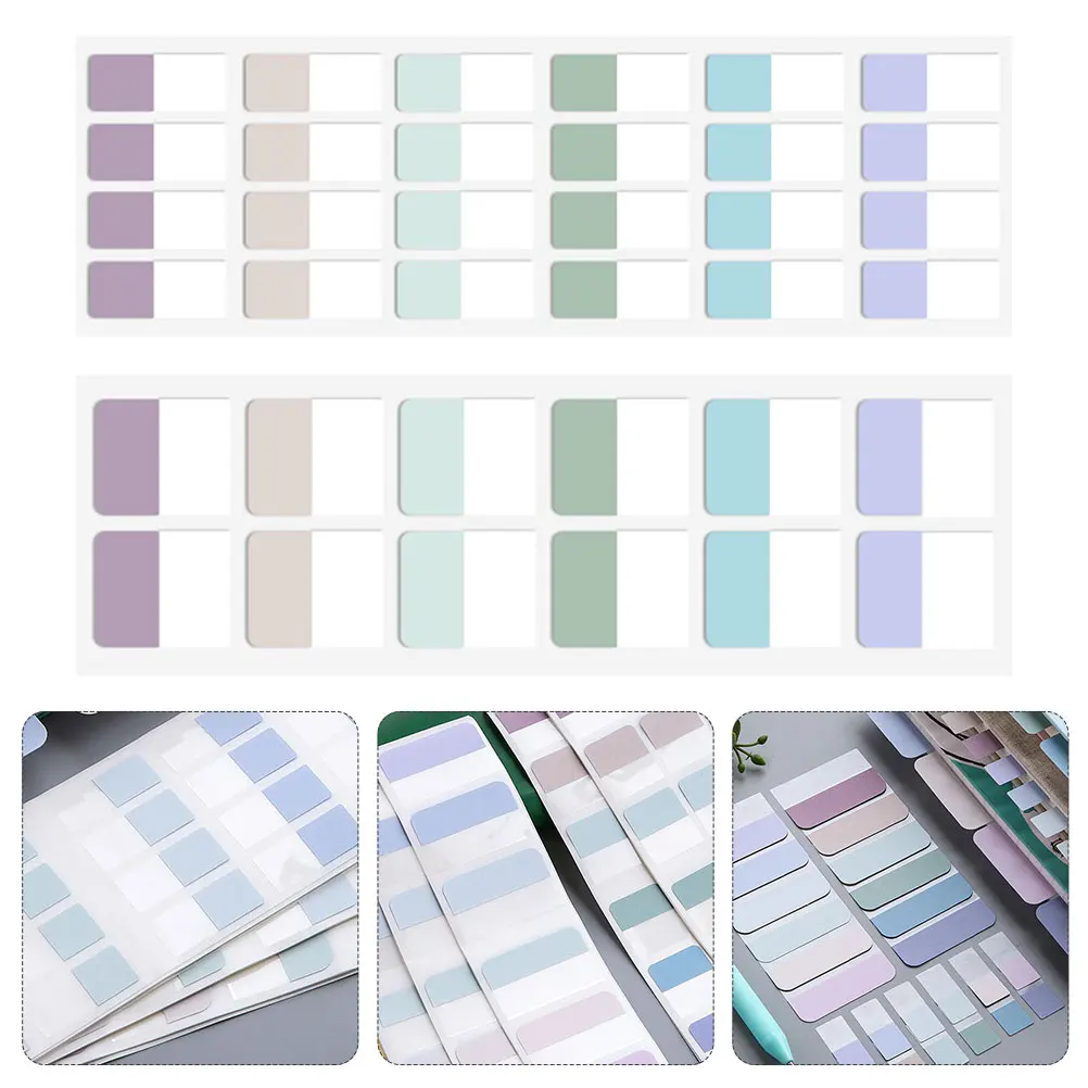 

Mor i Stickers Self adhesive Colorful Book Tabs Page Labels Fast Dry Memo Pad Marking Tool Lightweight Portable Office Home Use