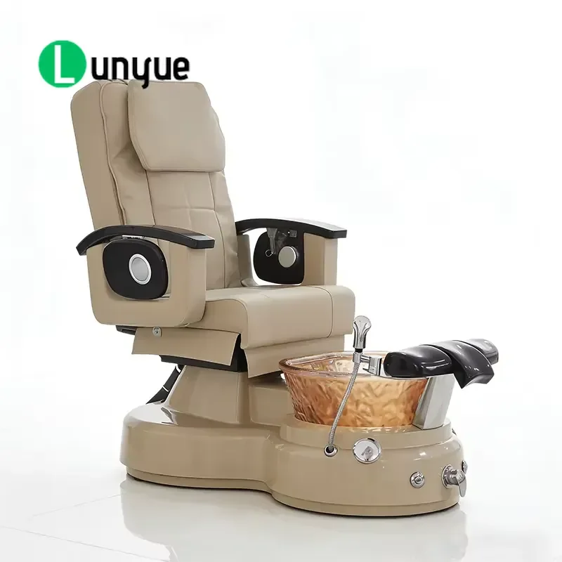 Luxury Electric Pedicure Chair with Back Massage Modern Recumbent Foot Spa Seat for Nail Beauty Shop Comfortable