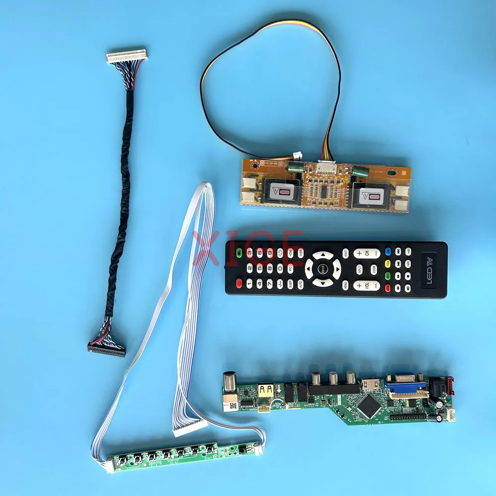 For M190EN01 M190EN02 M190EN03 M190EN04 LCD Driver Board Screen LVDS 30 Pin Analog TV 4CCFL 1280*1024 AV+USB+IR+VGA+HDMI Kit DIY