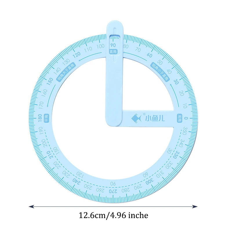 1pcs 360° Activity Angle Demonstrator,Protractor Teaching Aids,Right-Angle,Acute Angle Drawing,Students Stationery Materials