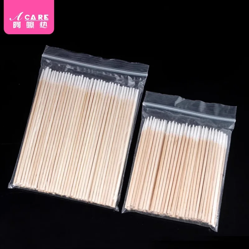 DX01/Cotton Swab/Tattoo Embroidery/A1PQ0-Pointed Single and Double-Headed Cotton Swab Makeup Makeup Removal Wooden Stick