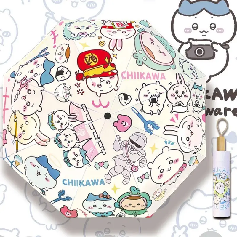 Chiikawa,Hachiware,Usagi Cute Cartoon Automatic Umbrella For Sun Rain  Indoor Girls gifts New style In Stock Cute