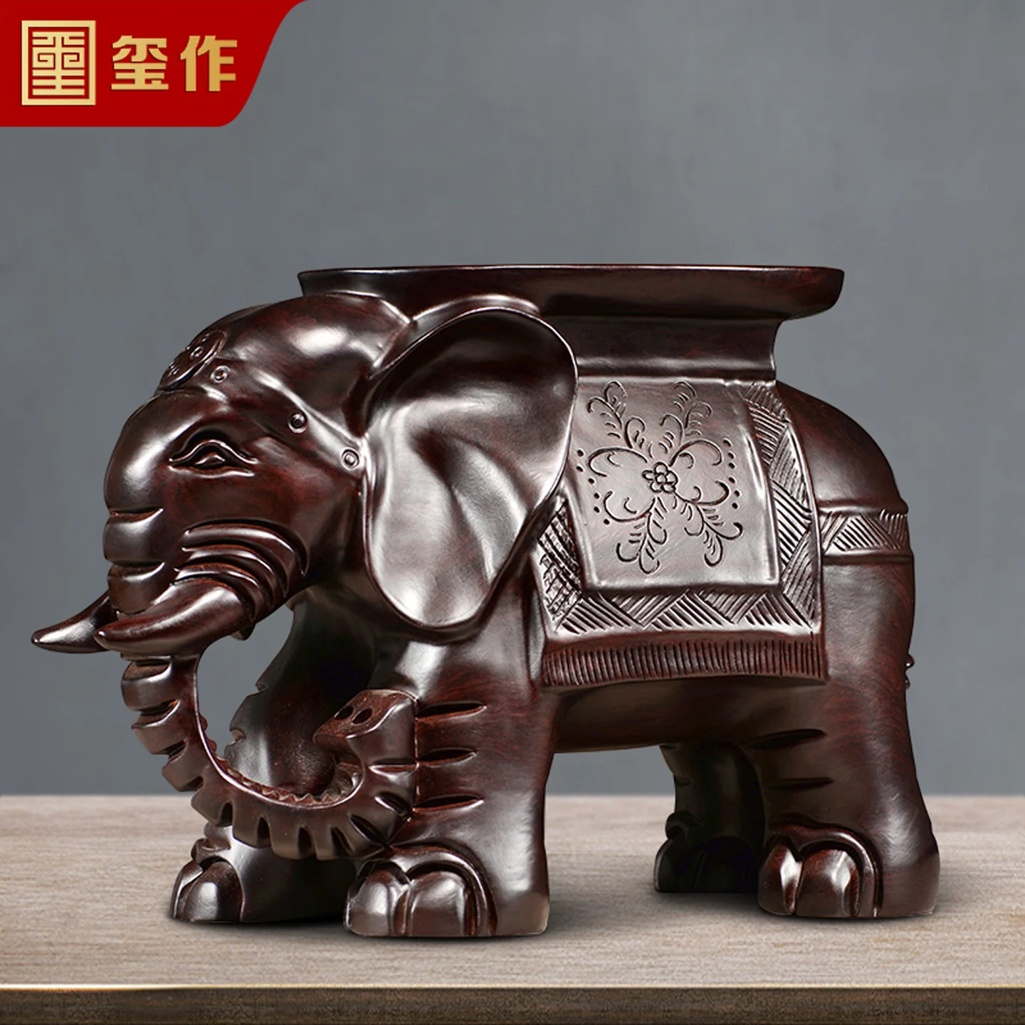 

Bla Ebony Wood Carved Elephant Decorative Piece Living Room Elephant Stool oe Changing Stool Wood Home Red Sandalwo...