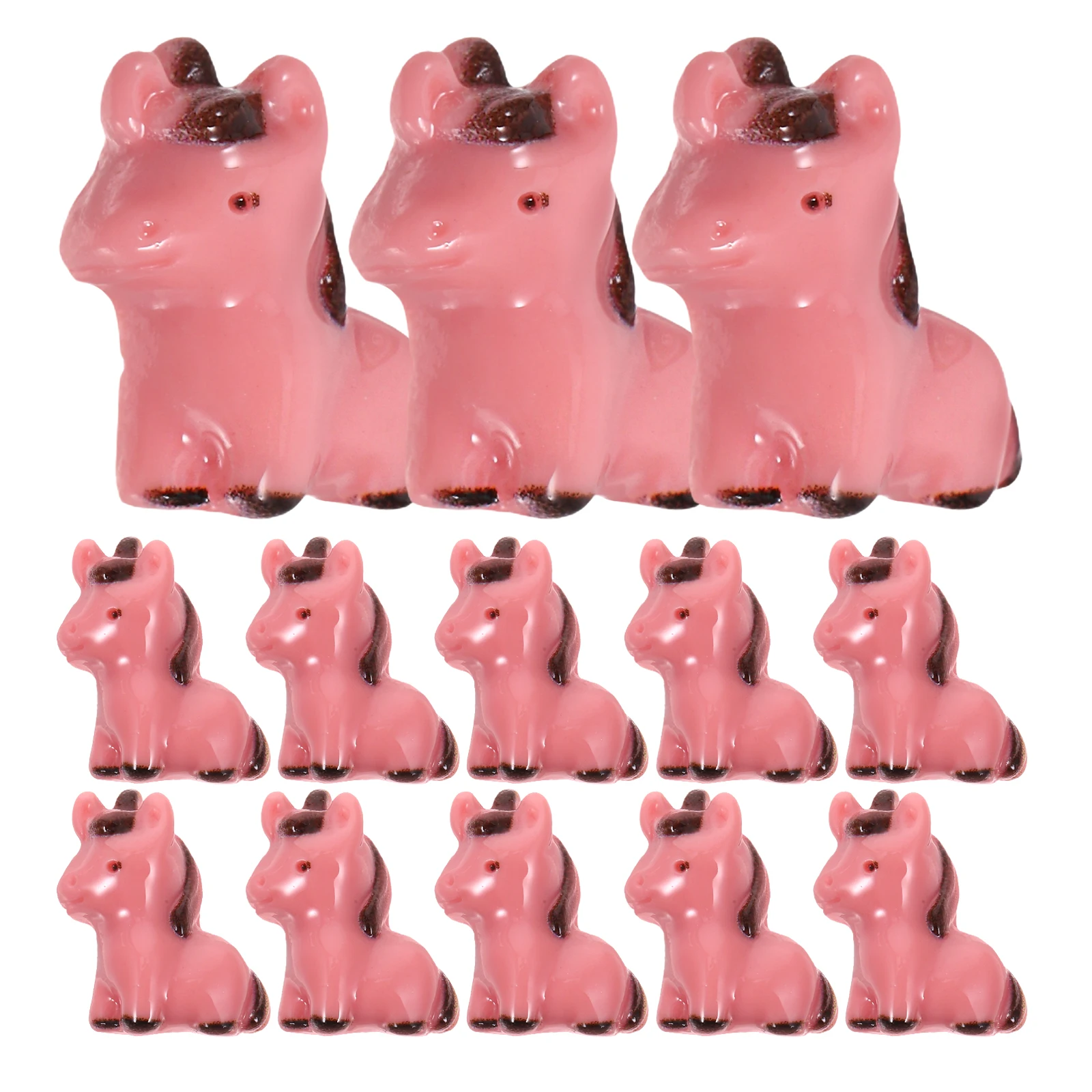 

60 Pcs Zodiac Nail Art Jewelry Horse Supplies Cute Charms Pink Character Fingernail Embellishments Miss