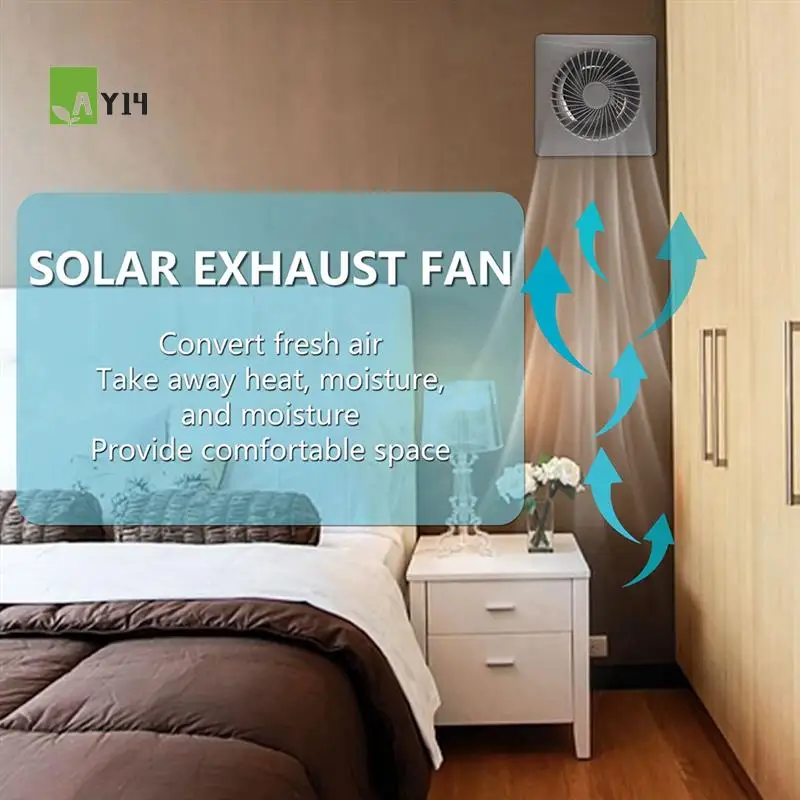 

AY14 -Ventilation High-Speed Solar Silent Fan With 8W Panel Shed Solar Exhaust Fan For Chicken Coops,Greenhouses,Sheds