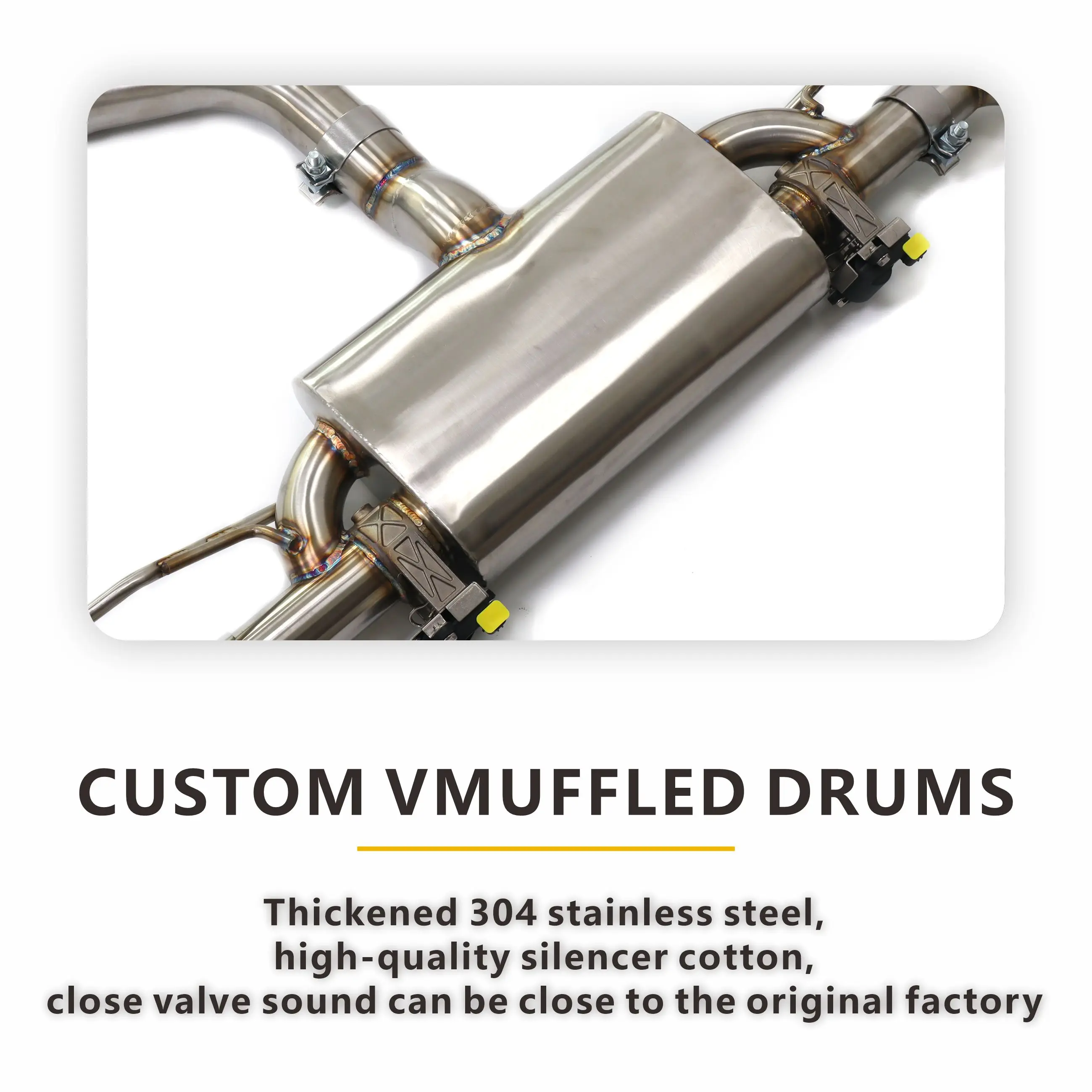 Выхлопная система HMD для Volkswagen Golf MK8 1.5T Электронные клапаны из нержавеющей стали Отличные звуки Глушитель Catback Советы