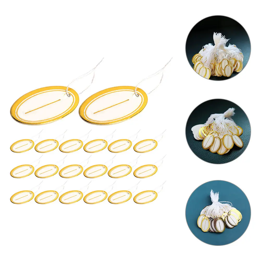 

100 шт. этикеток-ценников, гладкие бумажные бирки для маркировки ювелирных изделий, одежды, обуви, канцелярских товаров, ценники для демонстрации товаров