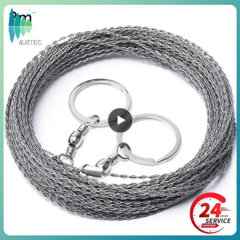 Outdoor Manual Hand Steel Wire Saw 1/2M Hand Chain Saw Cutter Portable Travel Camping Emergency Gear Survival Tools