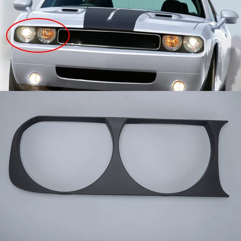 Рамка передней правой фары 68051526AA для Dodge Challenger 2008 2009 2010 2011 2012 2013 2014 черный АБС