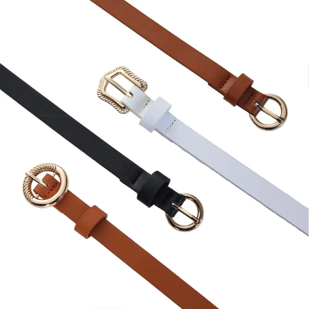Casual Pu Lederen Riem Mode Luxe Design Veelzijdige Dunne Riemen Retro Jeans Taille Riem