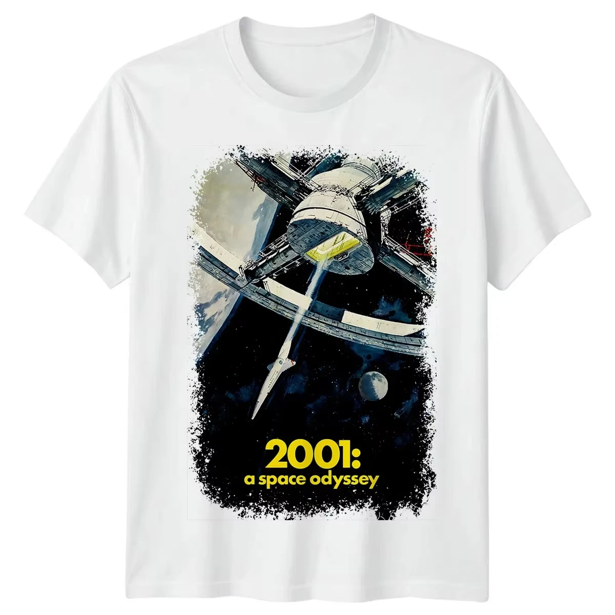 Space Odyssey T-shirt -Men's Summer Classic Stanley Kubrick Sci-Fi Epic Retro Space Pattern Short-Sleeved Streetwear Fan T-shirt