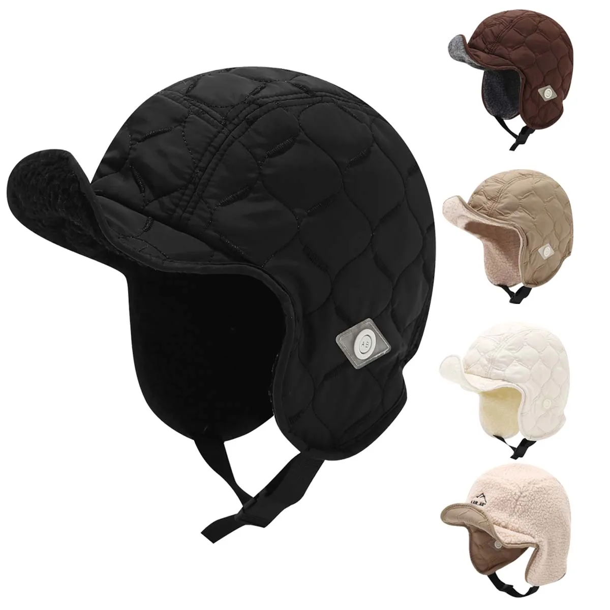 

Winter Hats Outdoor Ski Cycling Pilot Hats Aviator Trooper for Women Men Trapper Hat with Ear Flaps Warm Hats for Cold Weather