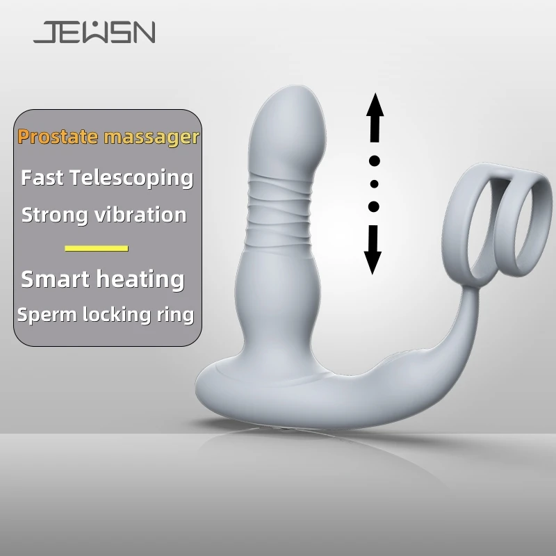 JEUSN Retractable prostate massager male vibrator male anal plug wireless remote control butt plug sex toy couple gameRetractabl