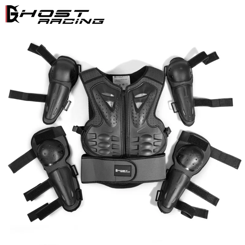 

Full Body Protector Vest Armor Youth Children Chest Spine Protection Gear Kids Motocross Armor Jacket Elbow Shoulder Knee Guard