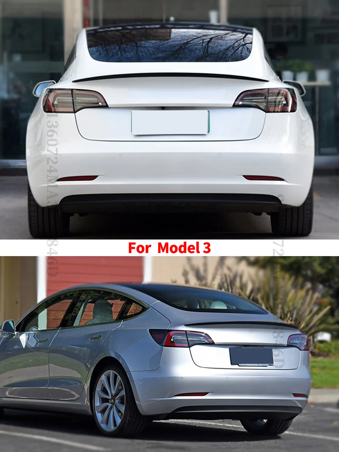 Rear Trunk Spoiler Wing Splitter For Tesla Model 3 Y 2016- 2019 2020 2021 2022 2023 Air Dam High-performance Tuning Accessories