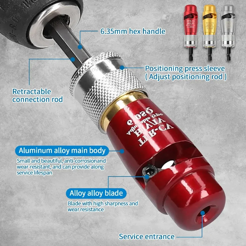Electric Wire Stripper for 2.5/4/6 Square Wire Cable Automatic Stripping Tool Electric Wire Peeling Machine for Electrician