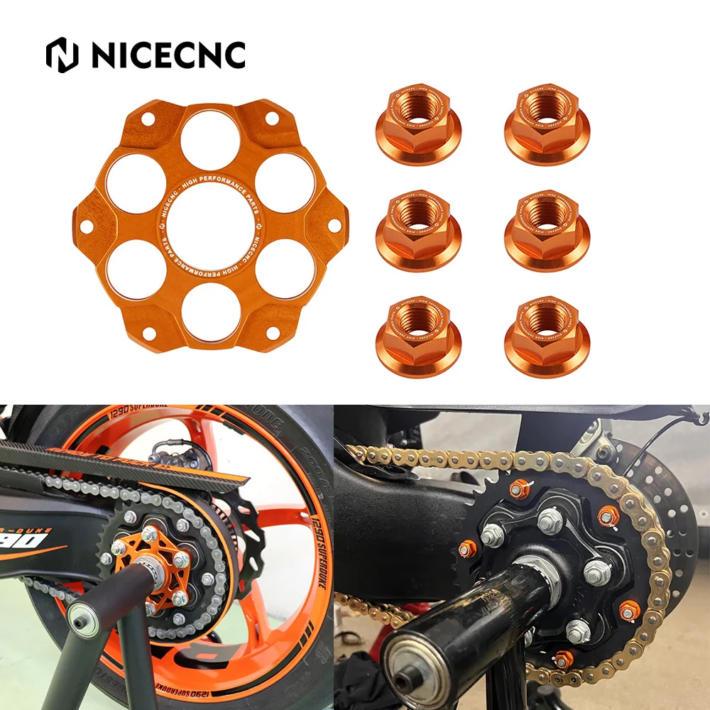 

For KTM 1290 Super DUKE 1290 Super DUKE R/GT 2014-2022 Rear Sprocket Carrier Flange M10X1.25 Sprocket Nuts