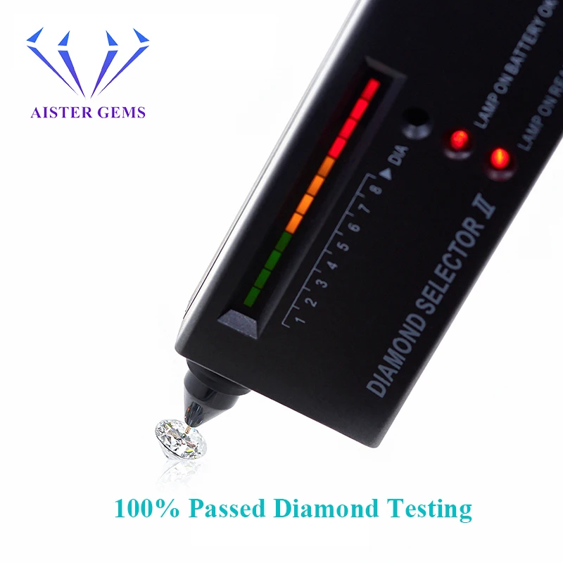 100% Real Moissanite Stone with Certificate D Color 0.1-12.0ct Lab Diamonds Loose Gemstones Pass Tester with GRA Report