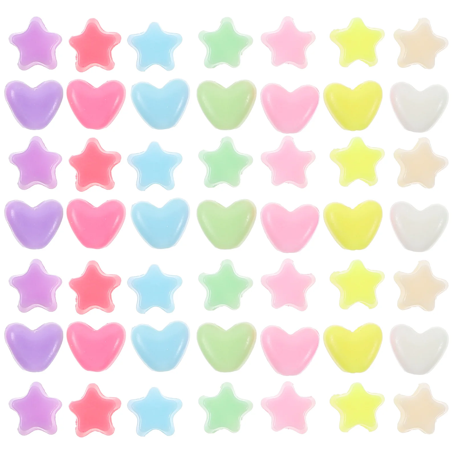 

600Pcs Love Heart Star Shaped Beads DIY Craft Supplies for Jewelry Making Bracelet Necklaces Earrings Durable Colorful