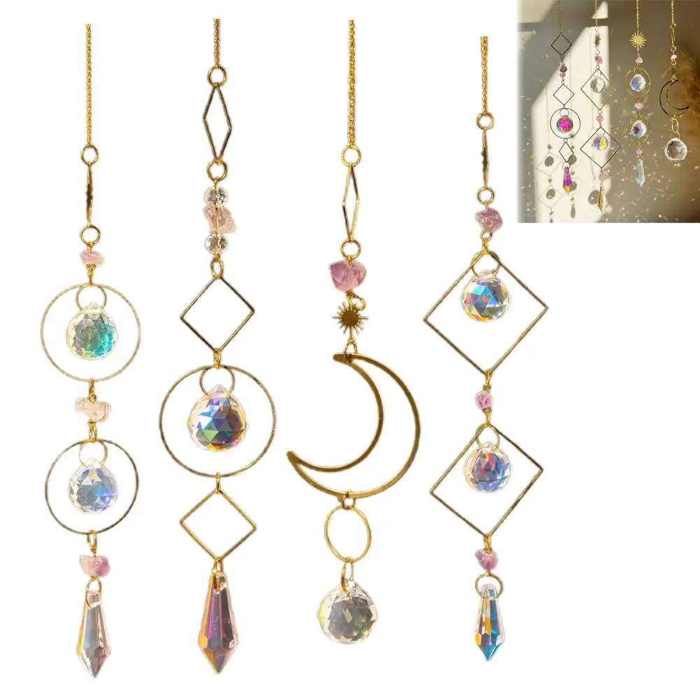 นวนิยาย Sun Catcher เครื่องประดับที่มีสีสัน Faux Sun Catcher แขวนสําหรับ Window Garden Home Decor Rainbow Prism Suncatcher สําหรับงานแต่งงาน