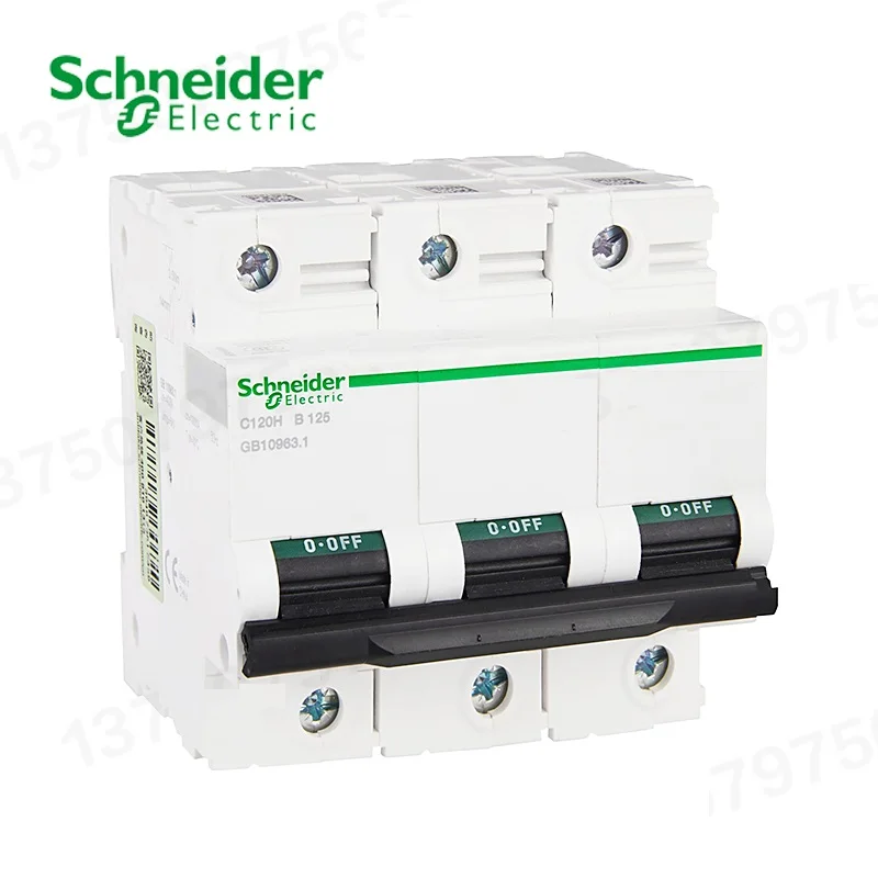 Schneider electric High power Circuit Breaker C120H 3p B type 100A 125A 10kA A9N19558 A9N19559