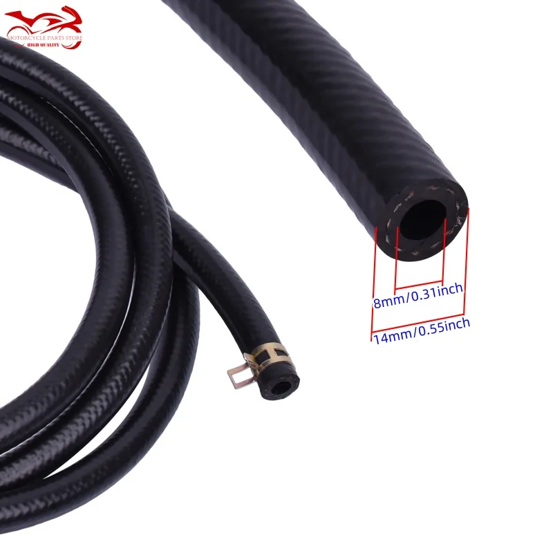 8mm I/D NBR Universal Fuel Injection Pipe High-pressure Pipeline Petrol Oil Tube Fuel Tank Tube Tubing Gasoline Pipe Hose Line