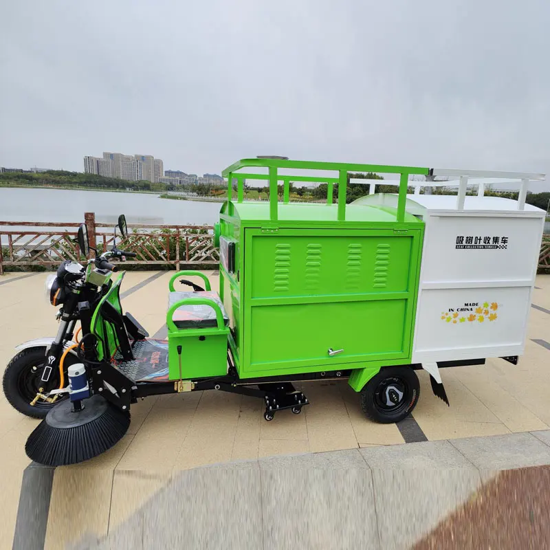 Портативная 3-колесная электрическая подметальная машина с литиевой батареей рулевого управления для чистки листьев, муниципальных и экологических машин