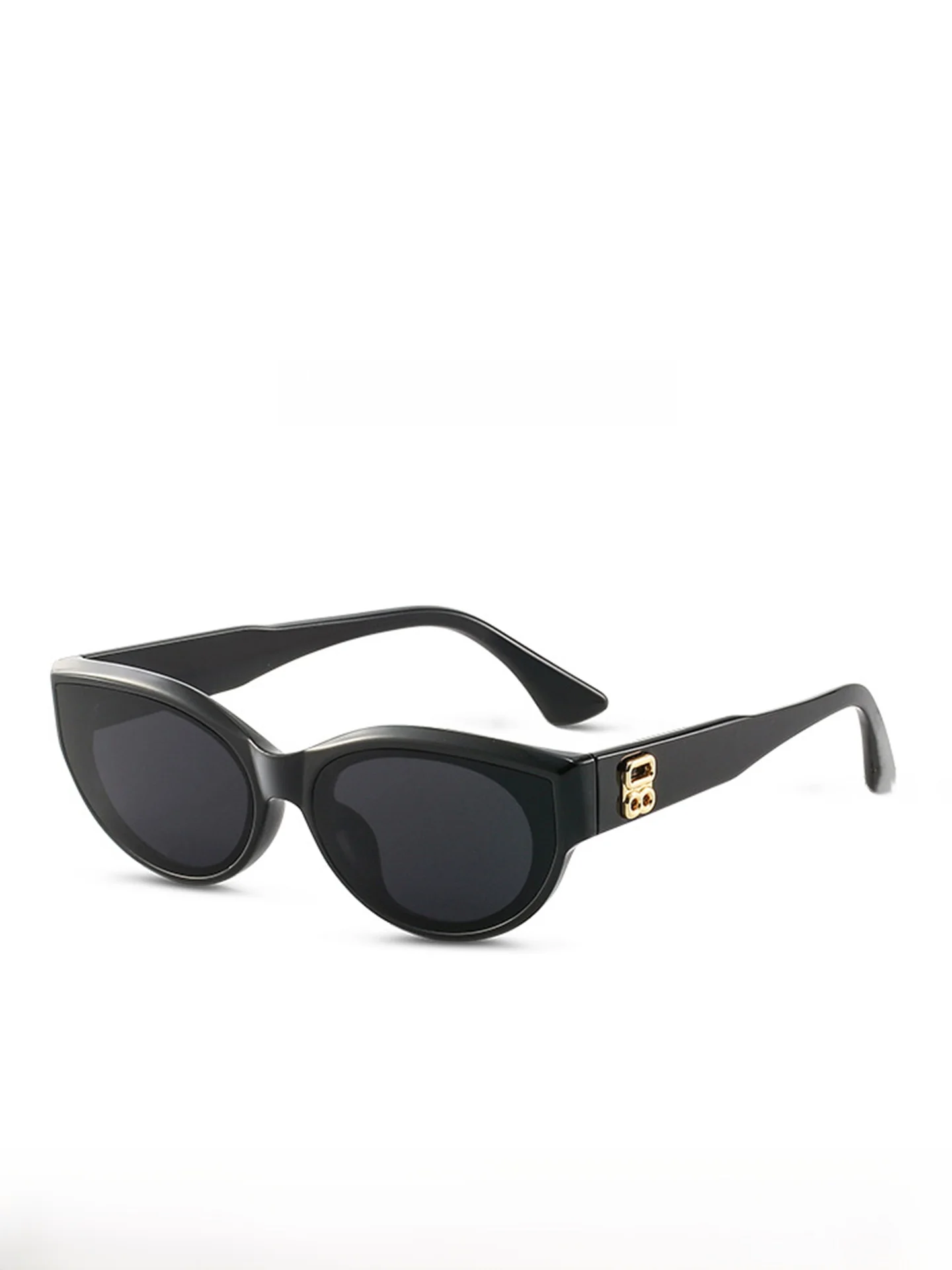 ハーベリーレトロ香港スタイルレディースサングラス2025新作韓国版オーバルキャットアイスパイシーガールサングラスuvカット